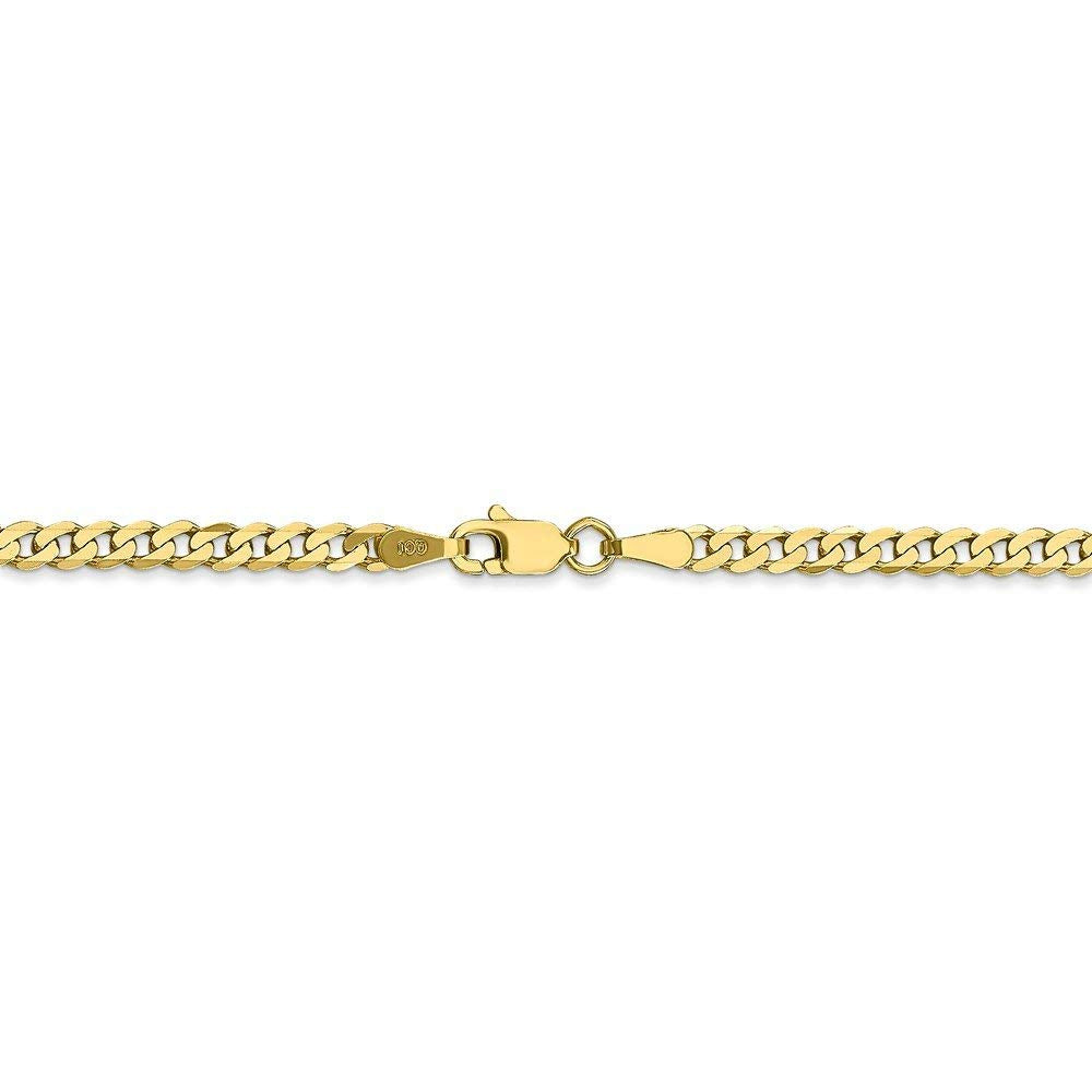 10k 2.9mm Flat Beveled Curb Chain