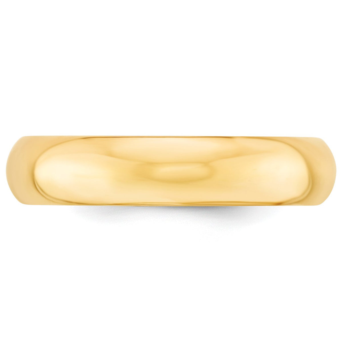 14k Yellow Gold 5mm Standard Weight Comfort Fit Wedding Band Size 4.5 CF050