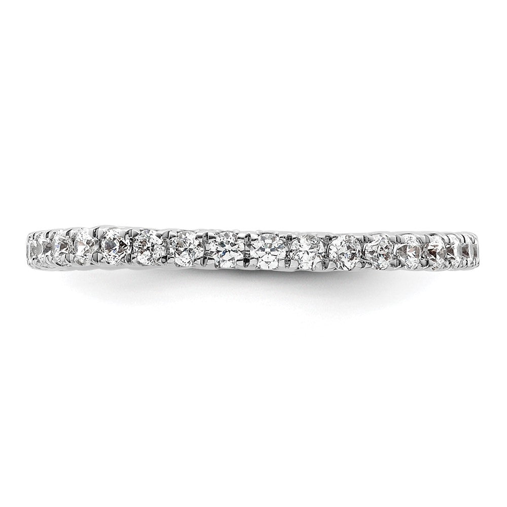 True Origin 14K White Gold 1/2 carat Lab Grown Diamond VS  D E F  Size 6 Eternity Band