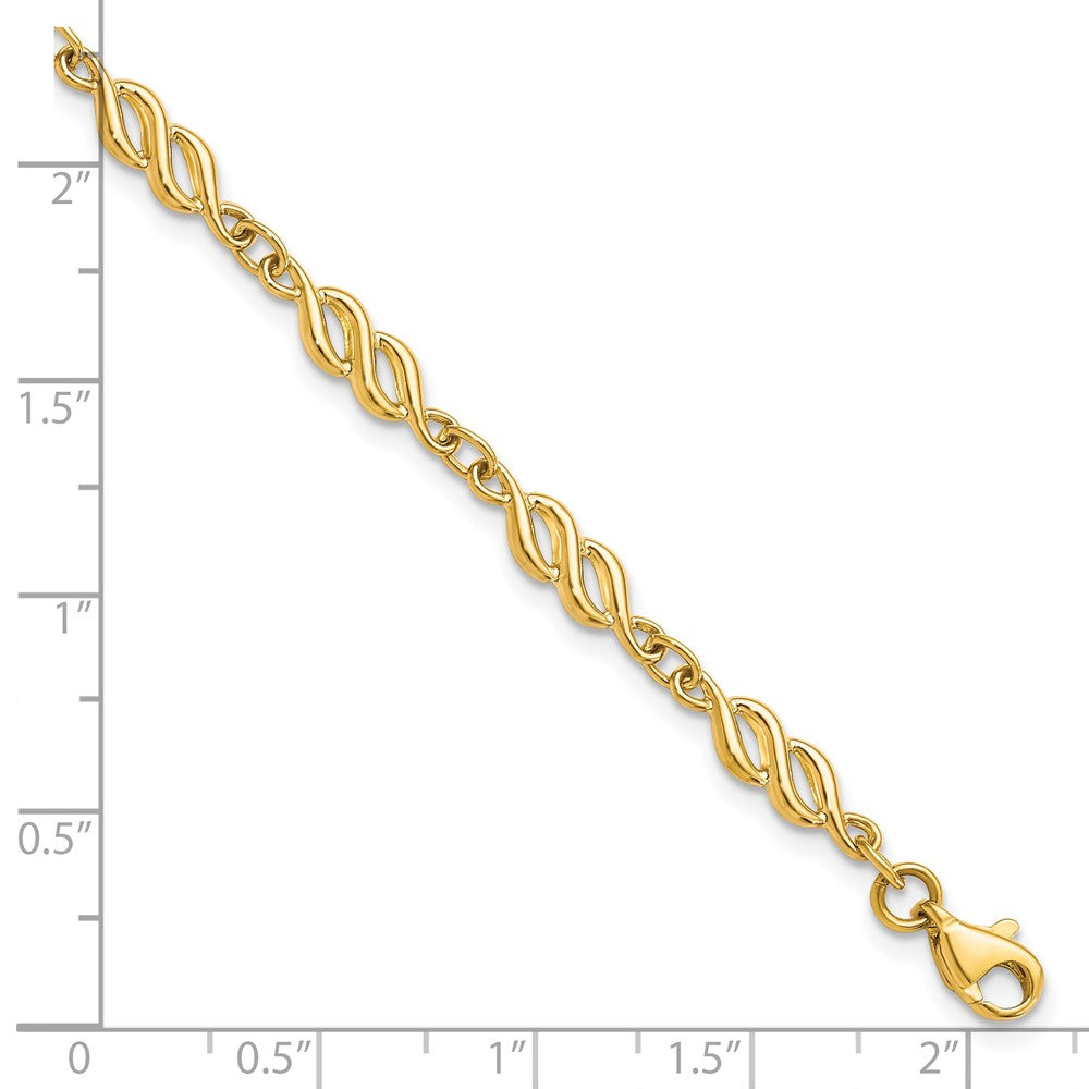 10K Polished Bracelet 7.5  inches