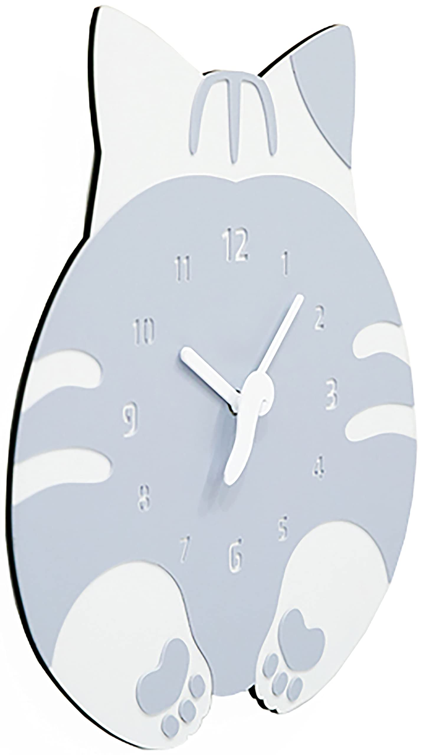 Modern Minimalist Silent Wall Clock Funny Animal Collection (Cat Butt)