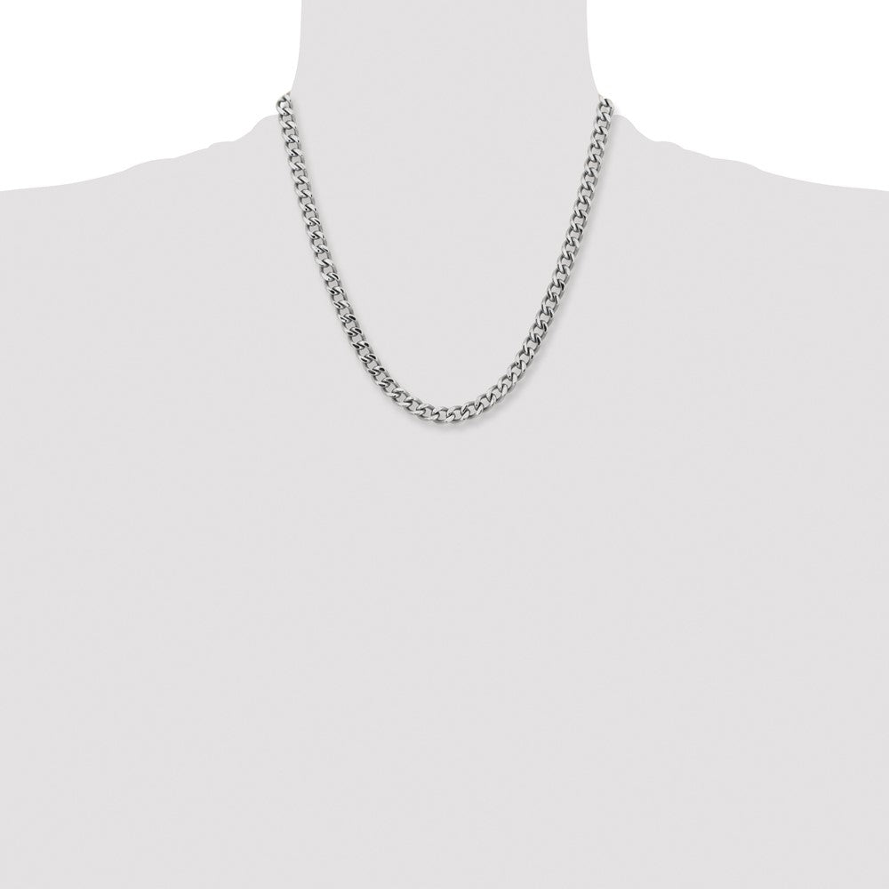 Stainless Steel Polished 7.5mm 20in Curb Chain