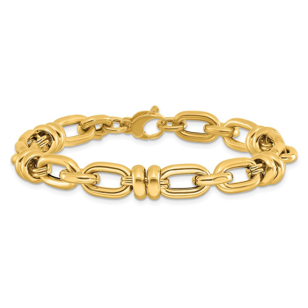 14K Polished Fancy Link Bracelet 7.5  inches