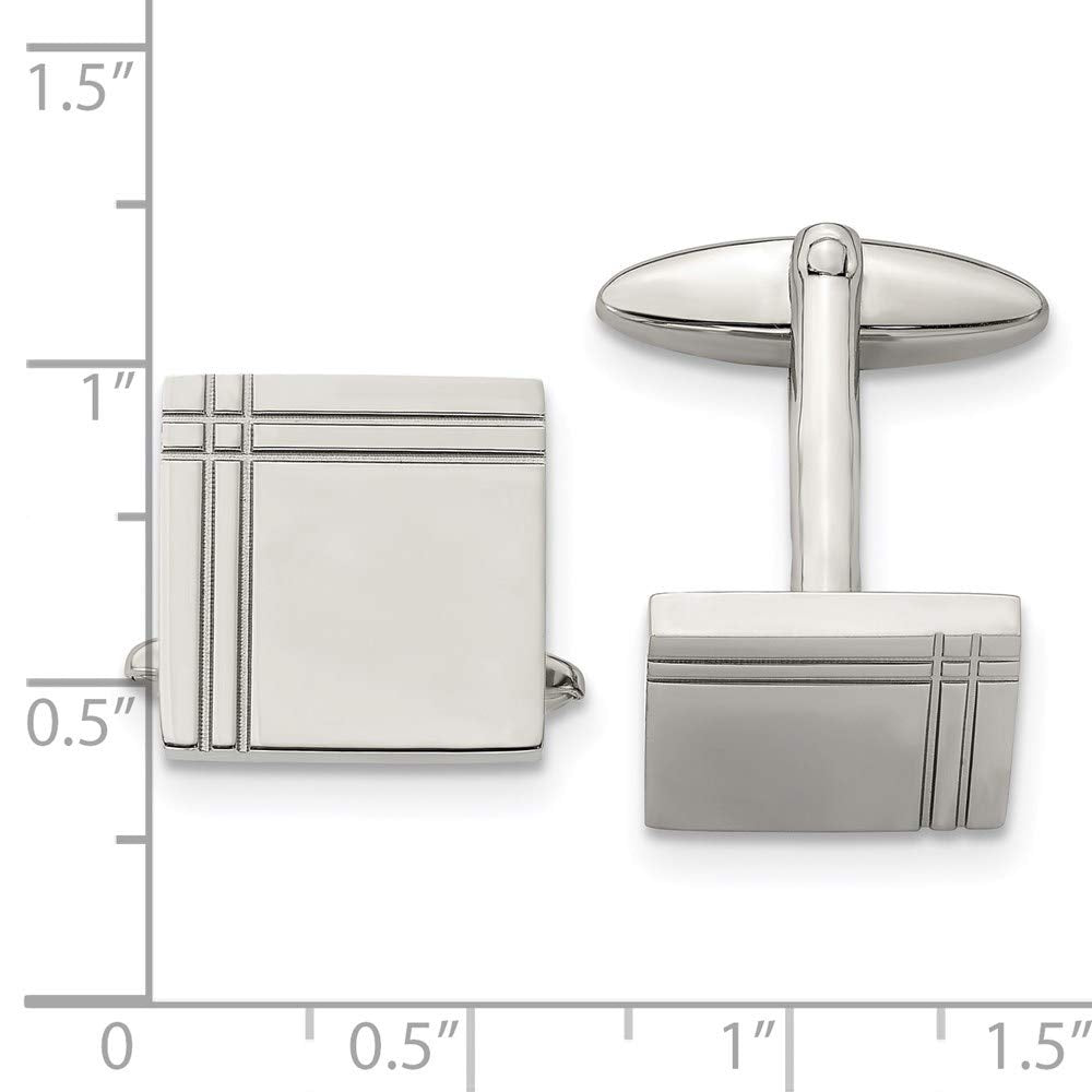 Stainless Steel Polished Cuff Links