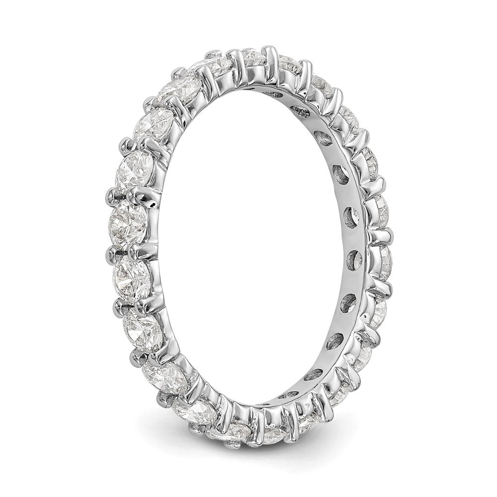 14k White Gold 2 carat Lab Grown Diamond VS/SI+ G+ Size 8.5 Shared Prong Eternity Band