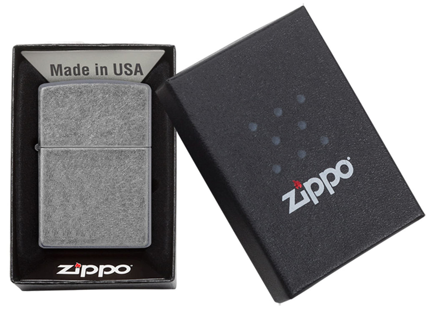 Zippo Antique Silver Plate Pocket Lighter