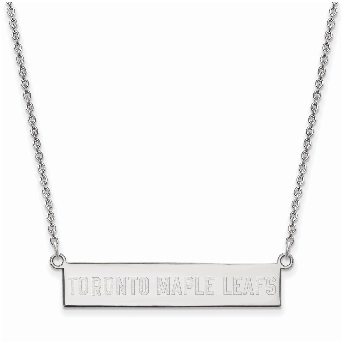 Women's Toronto Maple Leafs Sterling Silver Small Bar Necklace
