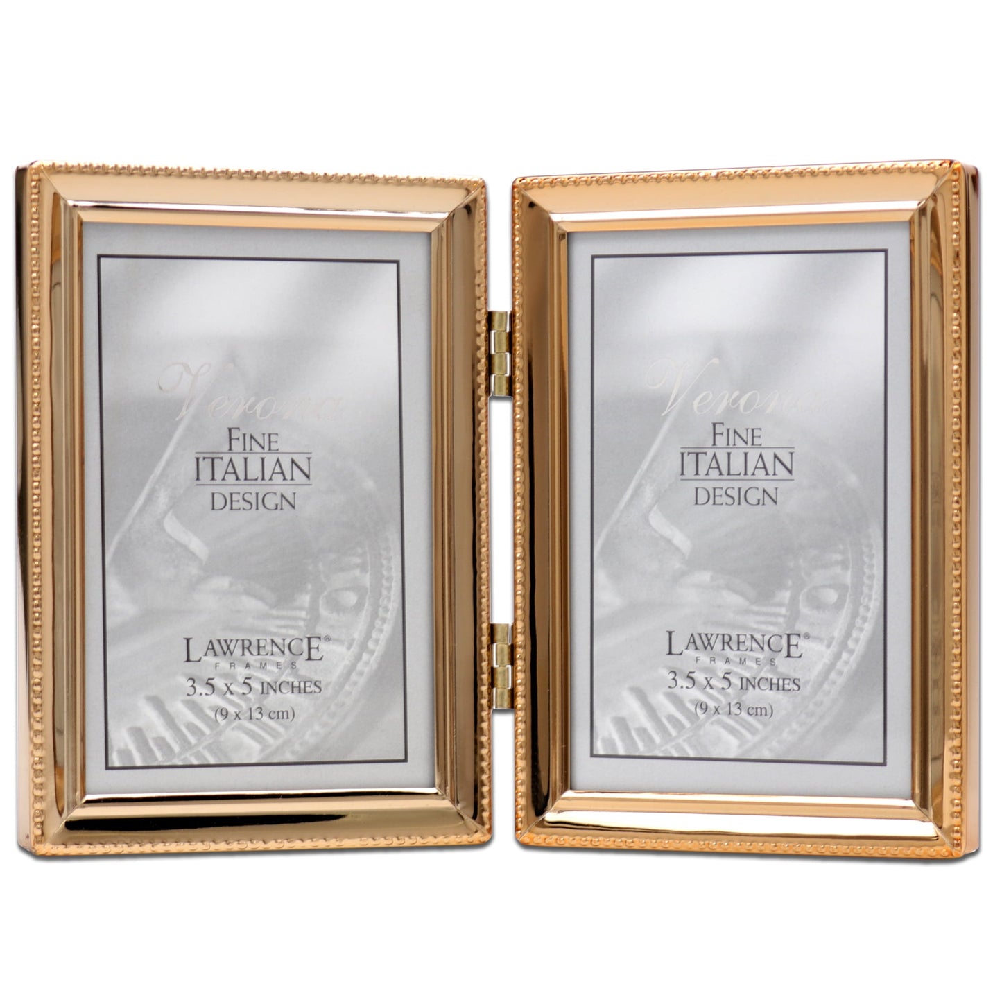 Lawrence Frames 5.12" x 7.36" Metal Picture Frame, Gold