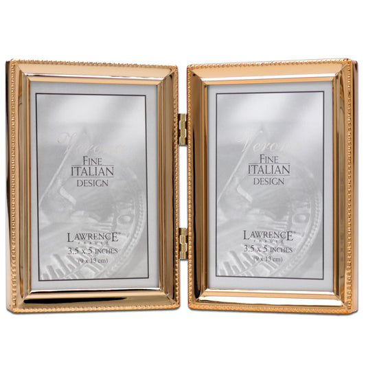 Lawrence Frames 5.12" x 7.36" Metal Picture Frame, Gold
