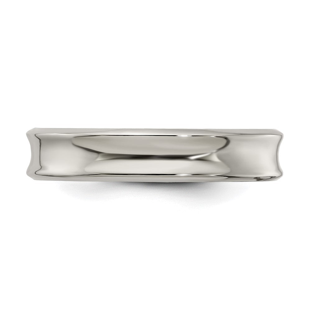 Edward Mirell Titanium Polished Concave 5mm Band