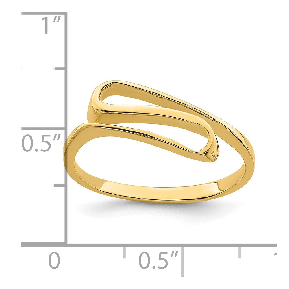 14K Gold Swirl Ring Size 7