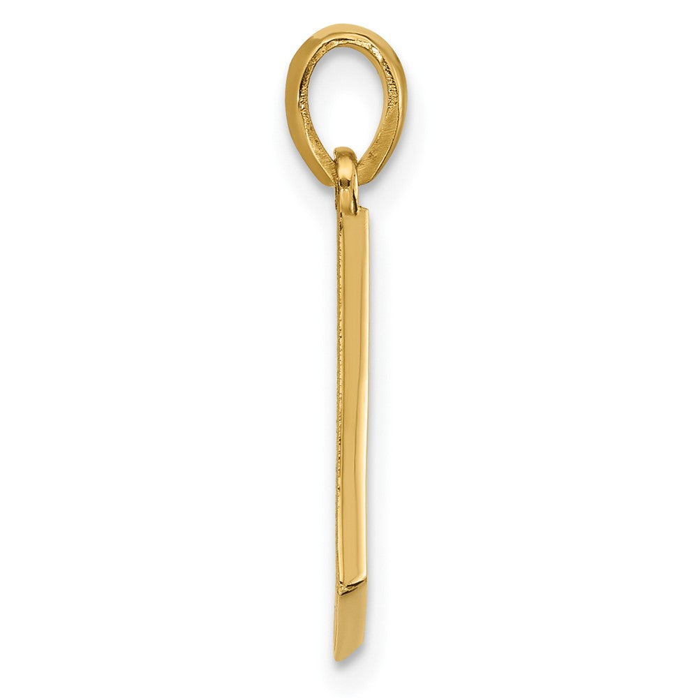 14k Yellow Gold Fancy Letter L
