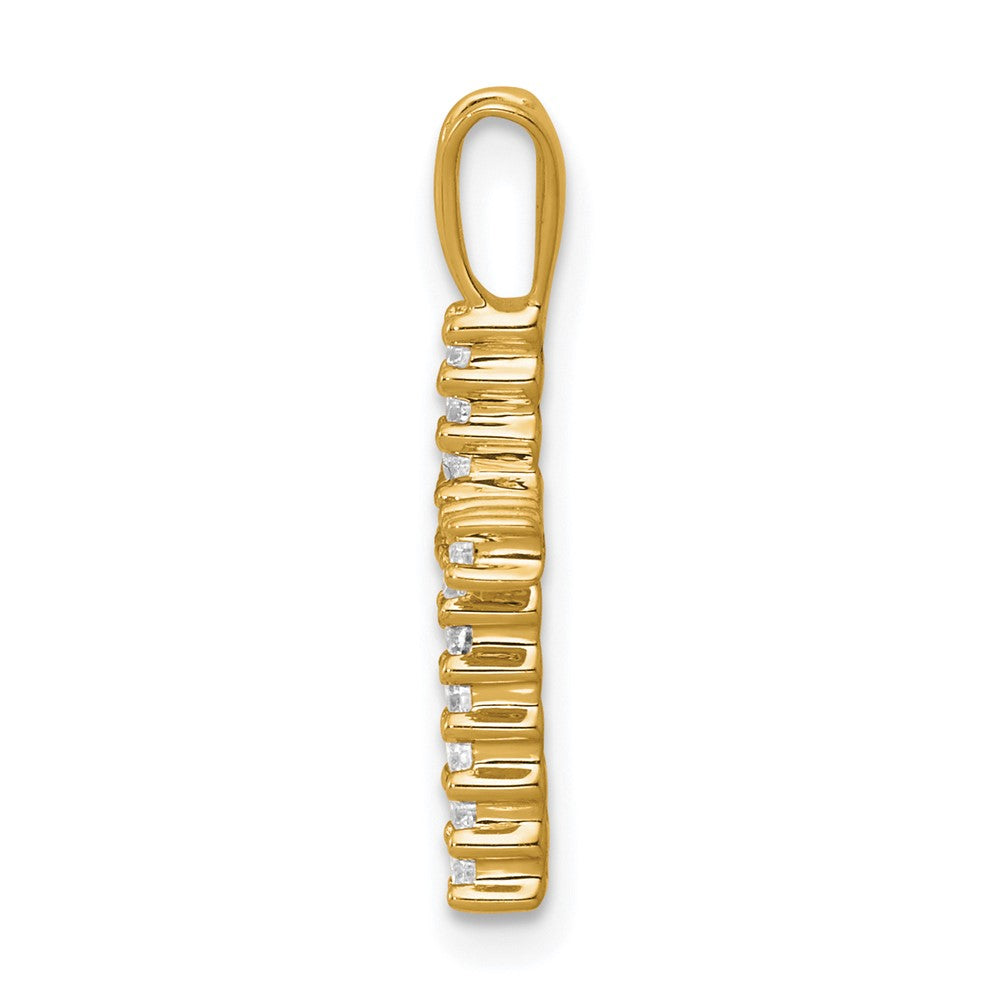 14k 1/6 carat Lab Grown Diamond VS/SI+ G+ Cross Pendant