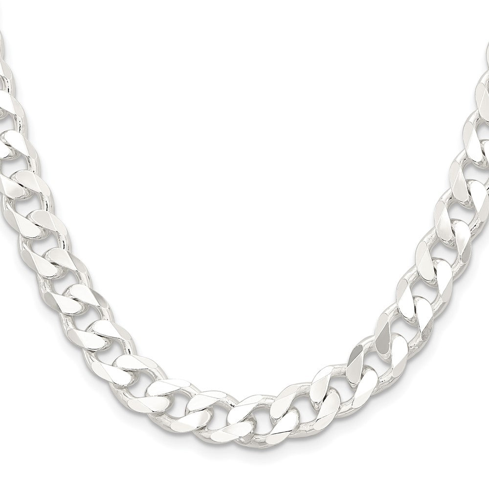 Sterling Silver 9.3mm Curb Chain 22 Inches