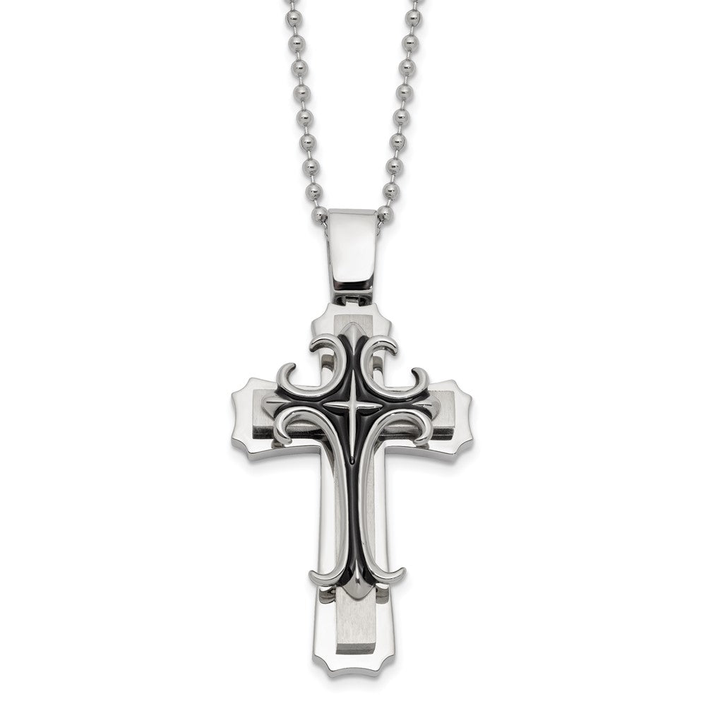 Steel Cross with 24 2.4mm Bead Chain