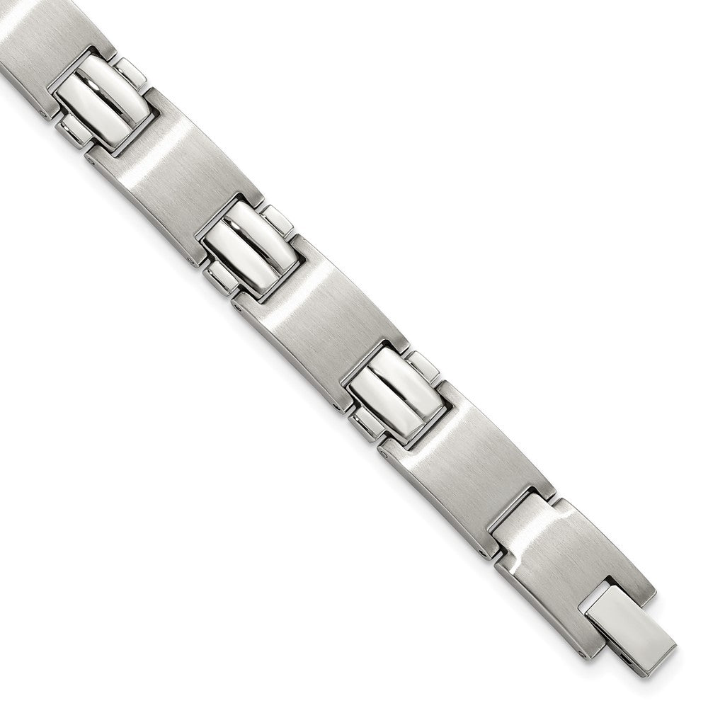 Stainless Steel Brushed and Polished 8.5in Bracelet 8.5 inches