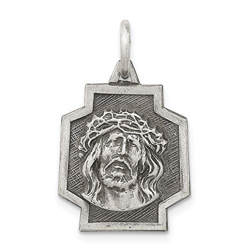 Sterling Silver Antiqued Ecce Homo Charm