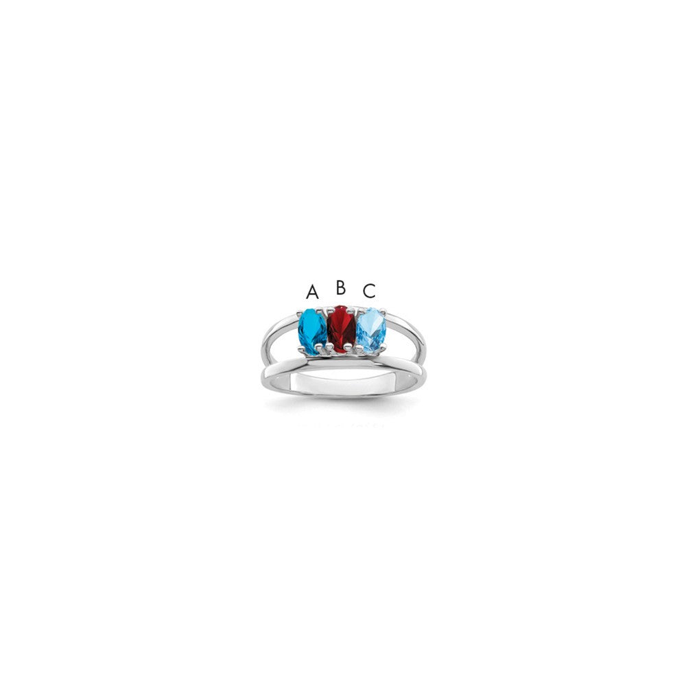 Sterling Silver Rhodium-plated Family Jewelry Mounting