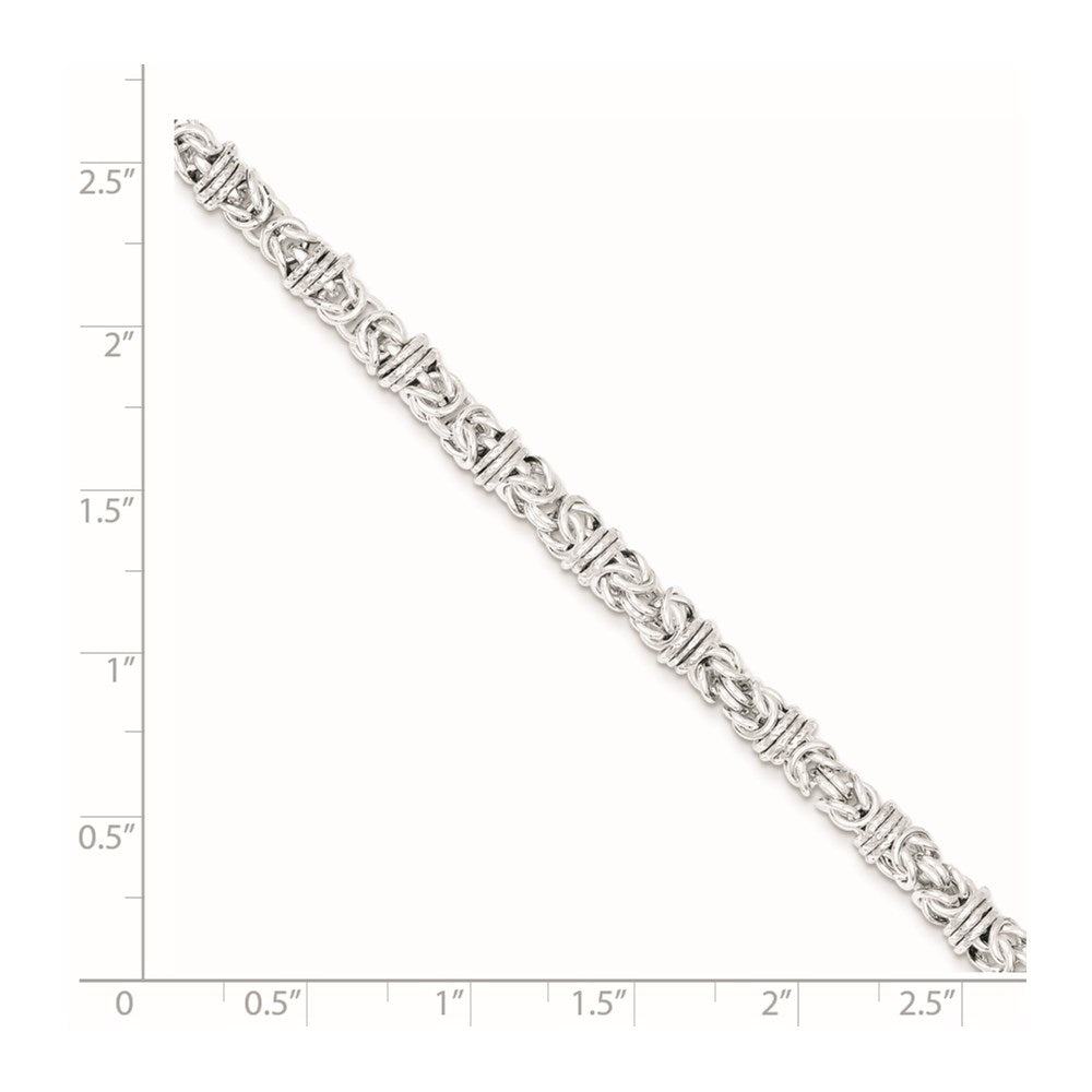 Sterling Silver 7.5inch Polished Fancy Link Bracelet 7.5 inches
