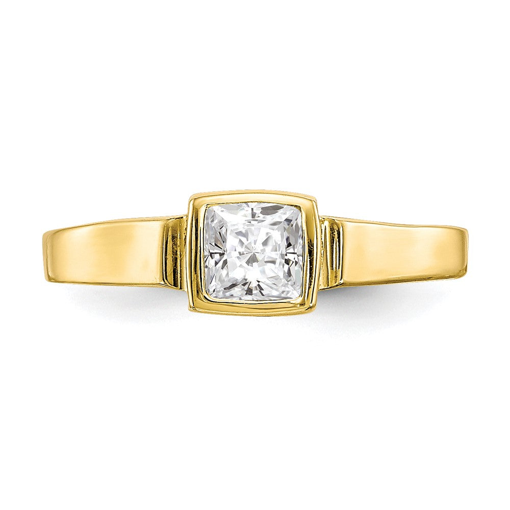 10k CZ Toe Ring Size 3