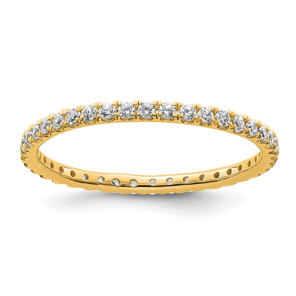 True Origin 14k 1/2 carat Lab Grown Diamond VS  D E F  Size 8 Eternity Band