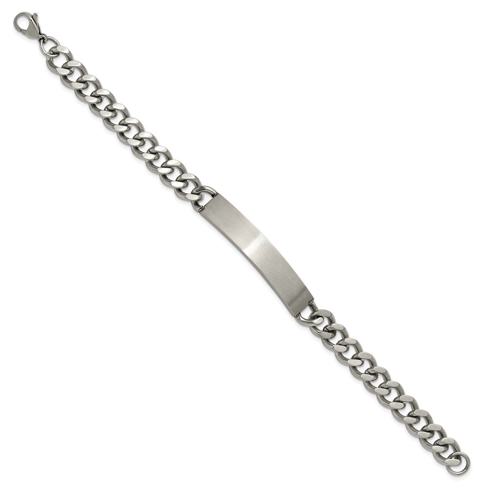 Chisel Stainless Steel Bushed and Polished Curb Link 8 inch ID Bracelet