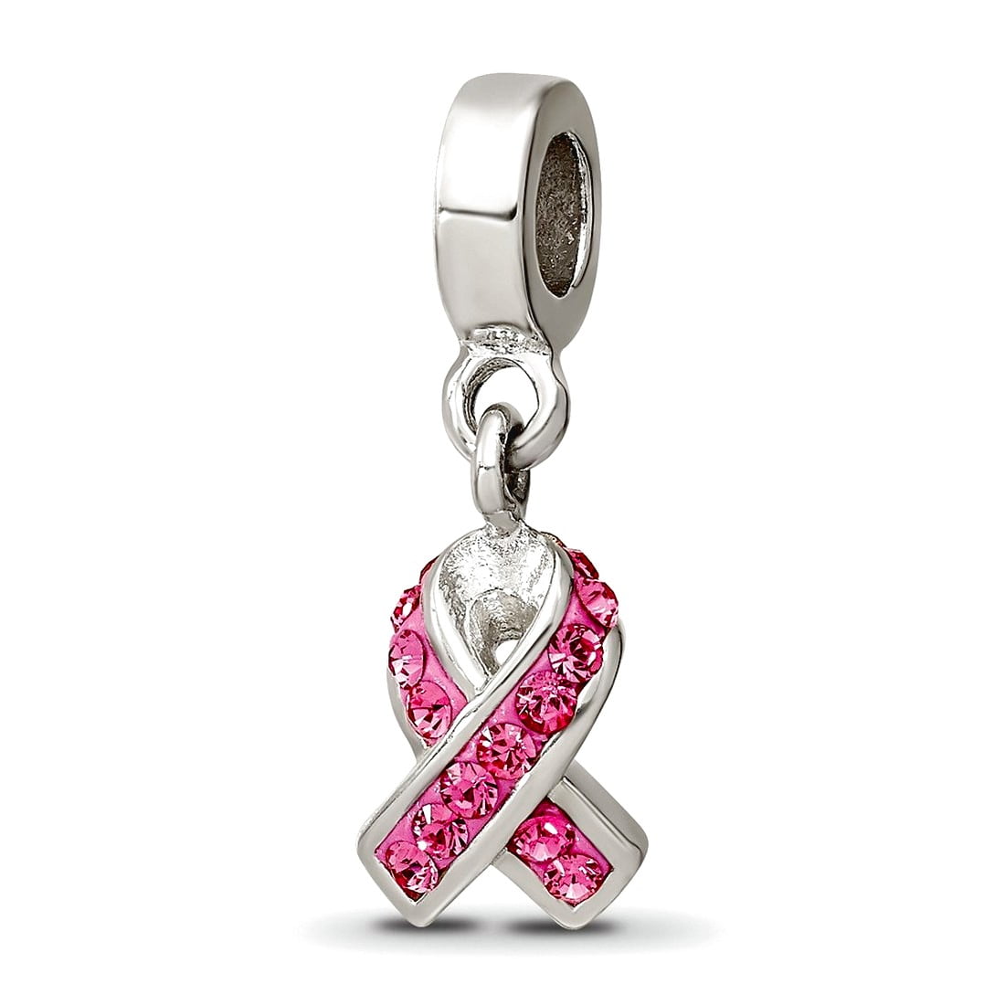 Sterling Silver Reflections Preciosa Crystal Awareness Dangle Bead