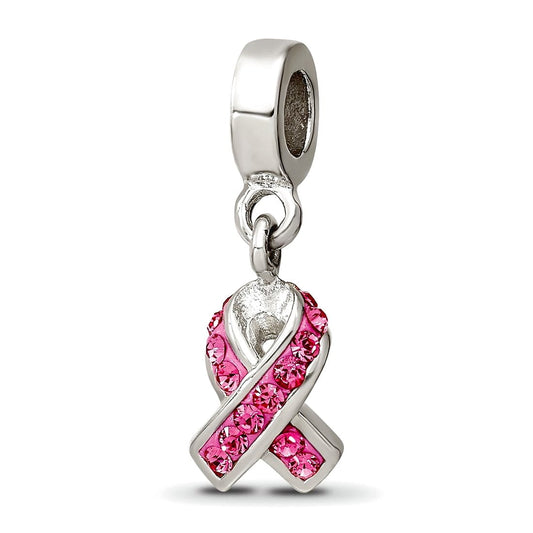 Sterling Silver Reflections Preciosa Crystal Awareness Dangle Bead