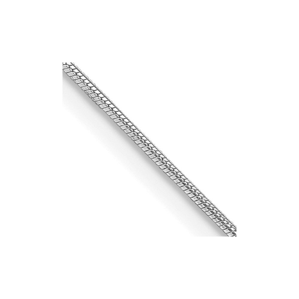 Sterling Silver Rhodium-plated .8mm Round Snake Chain 18 Inches
