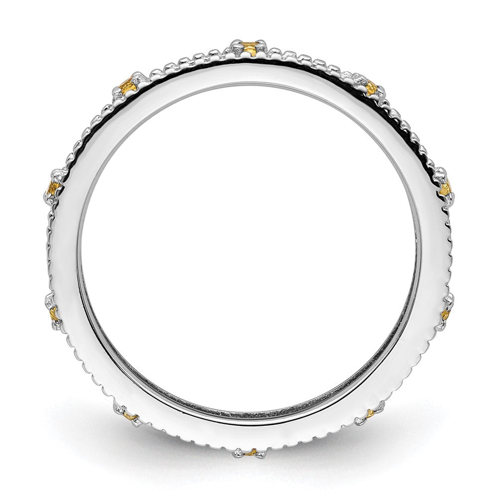 Sterling Silver Stackable Expressions Citrine Ring Size -6