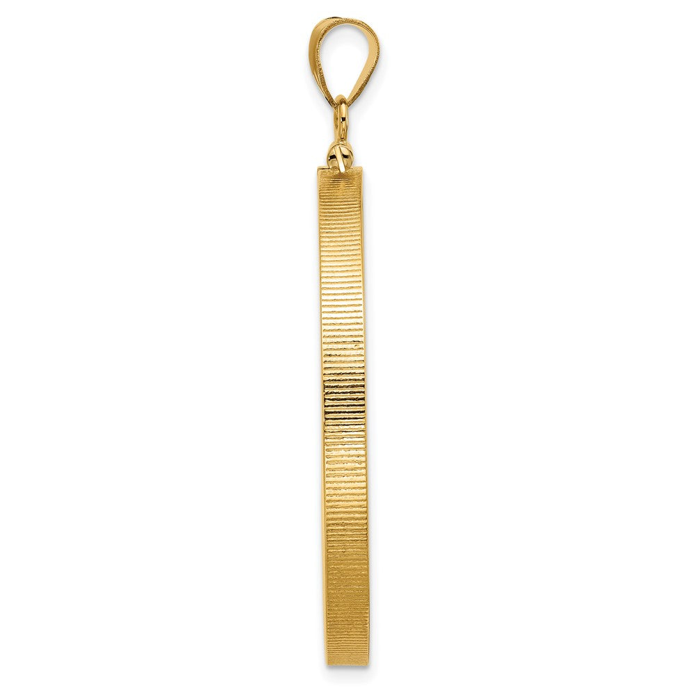Wideband Distinguished Coin Jewelry 14k Polished 37.0mm x 2.85mm Screw Top Coin Bezel Pendant