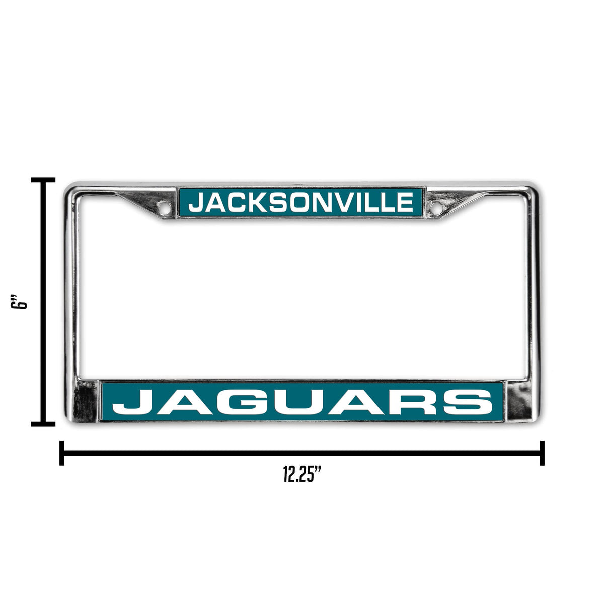 Jacksonville Football Jaguar's Chrome Metal Laser Cut License Plate Frame