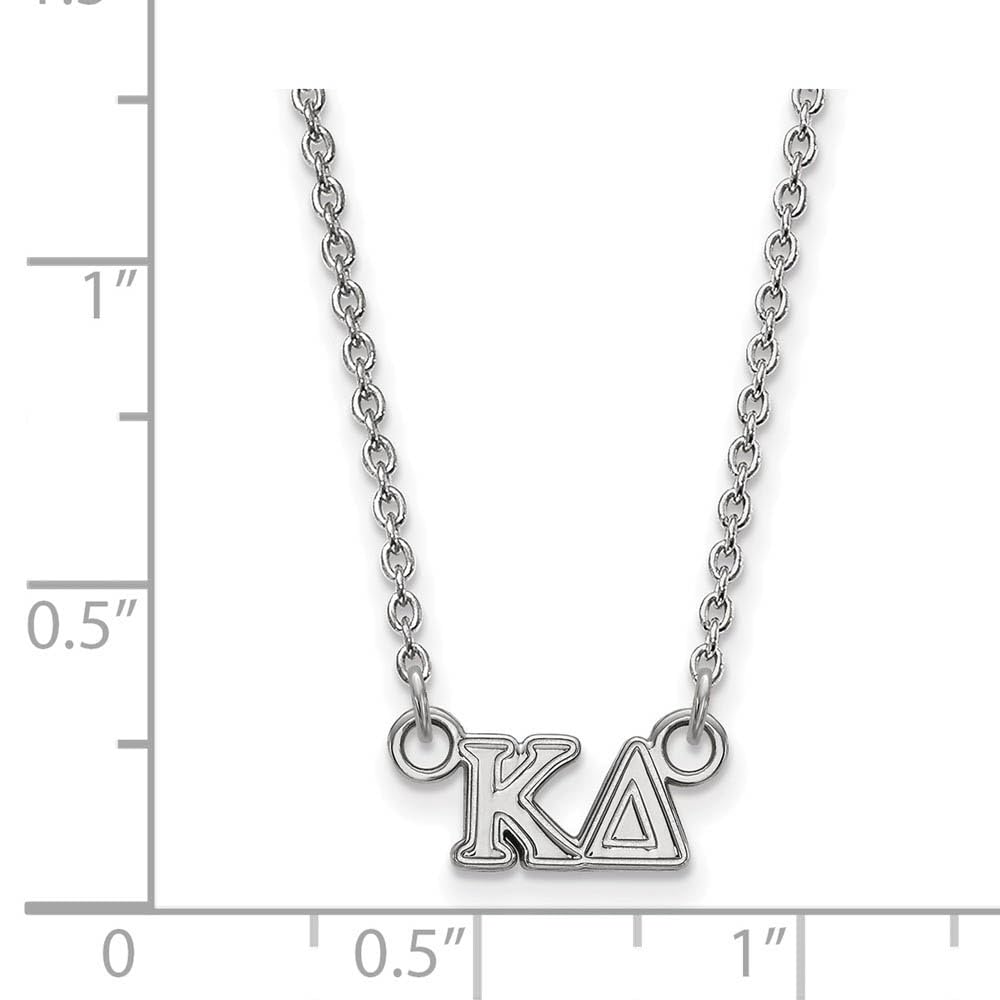 Sterling Silver 18in Official Licensed Greek Sororities Kappa Delta (??) XS Pendant w/ Necklace