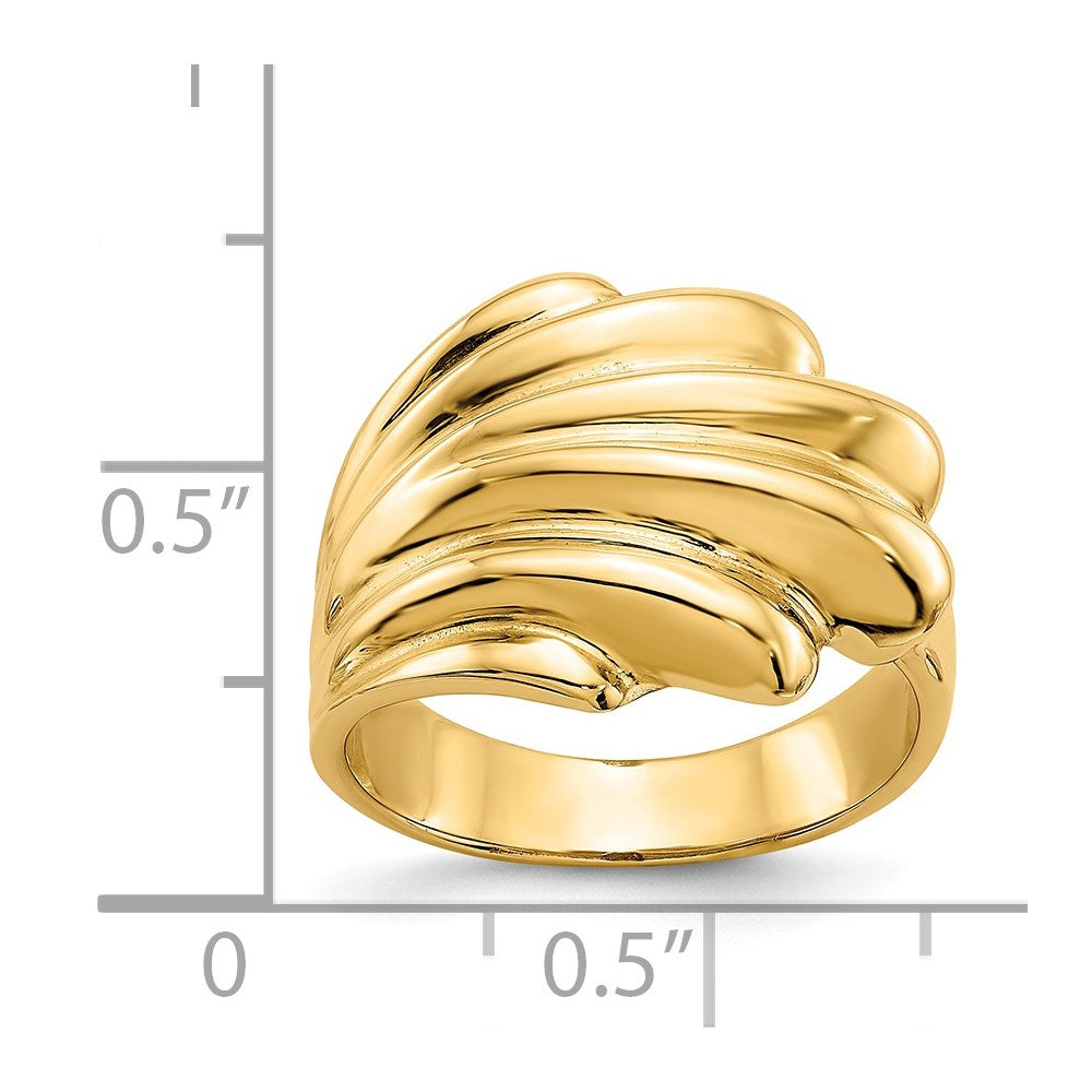 14k High Polished Dome Ring Size 6