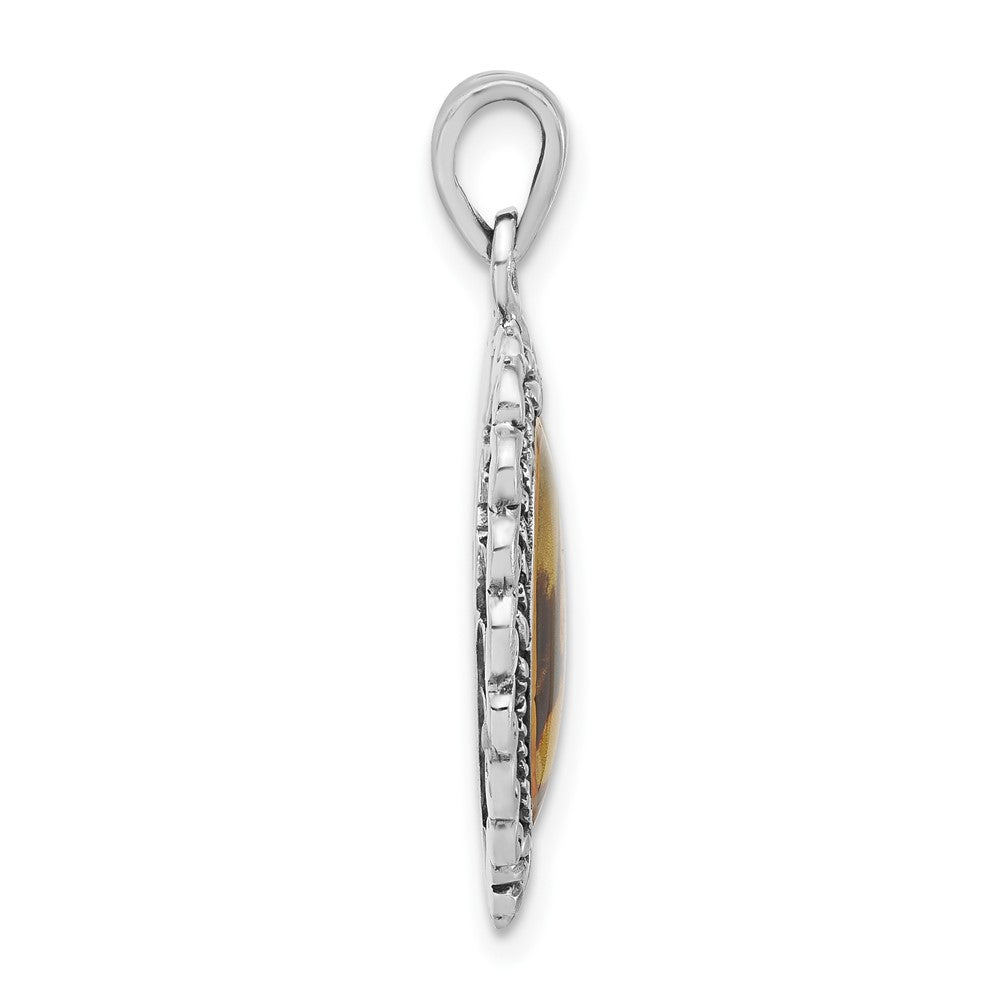 Sterling Silver Enameled Mona Lisa Pendant