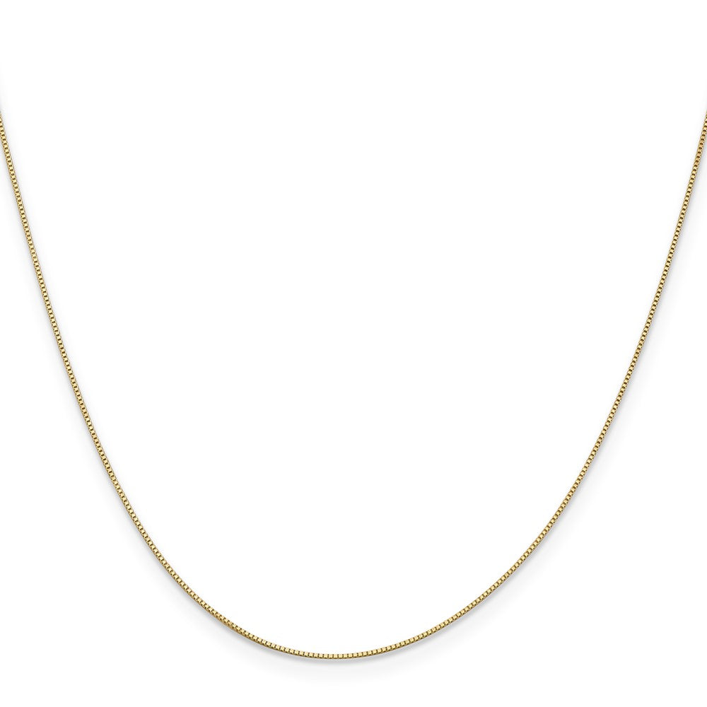 10k .5mm Baby Box Chain W/Spring Ring Clasp