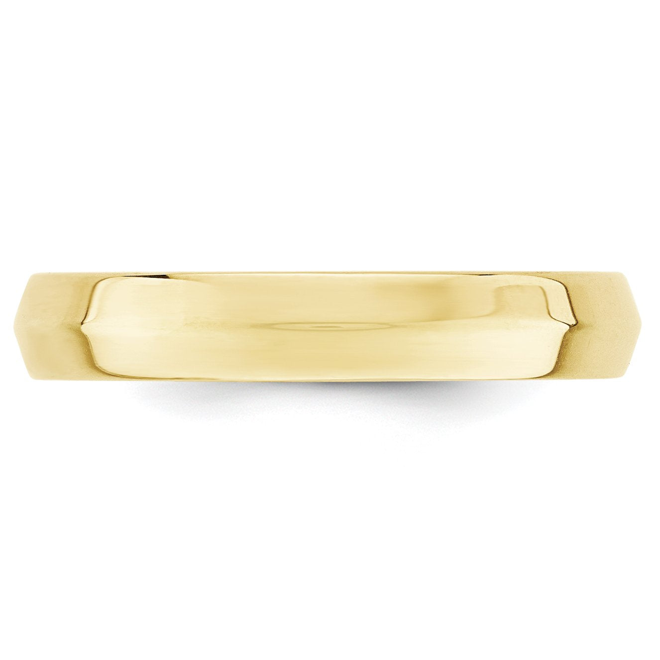 10k Yellow Gold 4mm Knife Edge Comfort Fit Wedding Band Size 12.5
