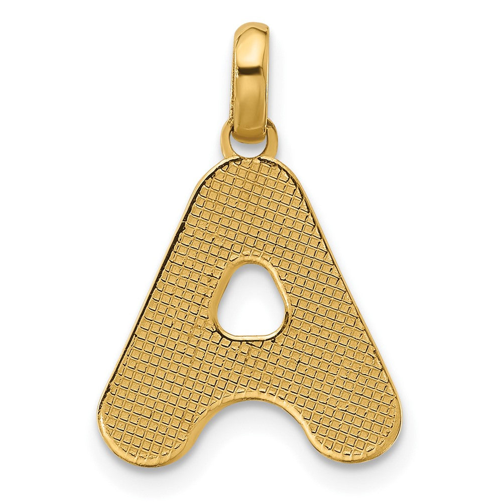14k Yellow Gold Fancy Letter A