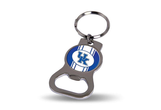 NCAA Univ. of Kentucky Silver-tone Bottle Opener Key Ring by Rico Industries QGC6426