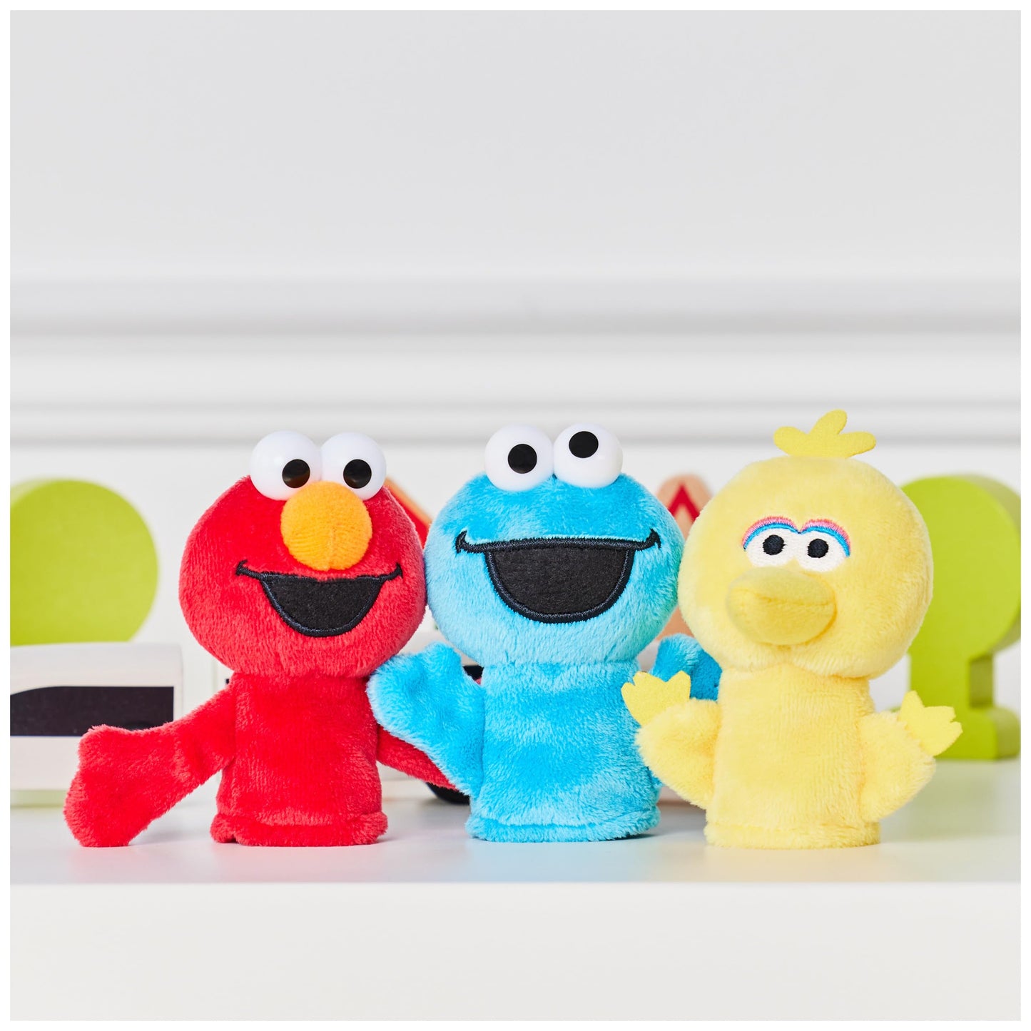 Gund Sesame Street Finger Puppets Set of 3 Elmo, Big Bird and Cookie Monster
