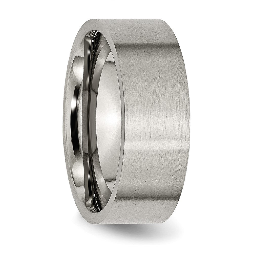 Titanium Brushed 8mm Flat Band Size - 9