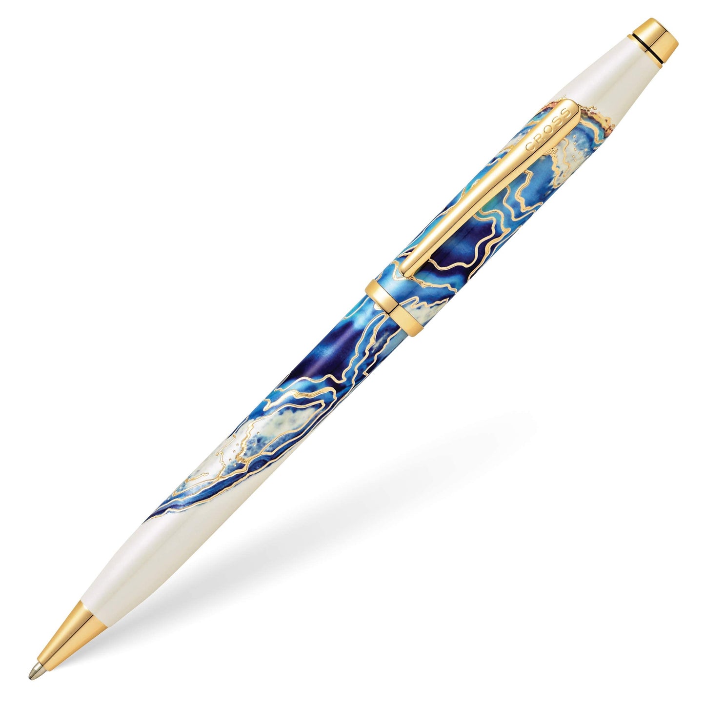 Cross Wanderlust Refillable Ballpoint Pen, Medium Ballpoint, 23 Carat Gold-Plated Appoinments, Includes Premium Gift Box - Malta