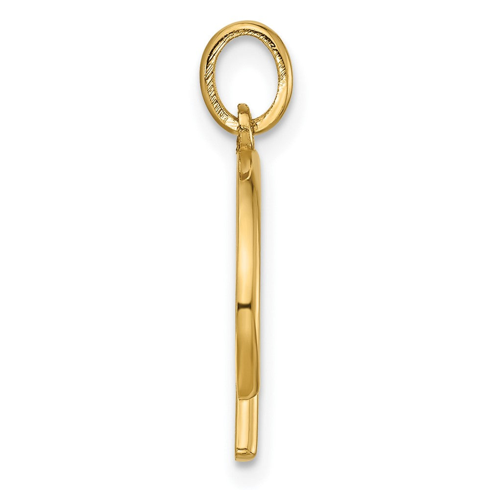 14k Yellow Gold Fancy Letter D