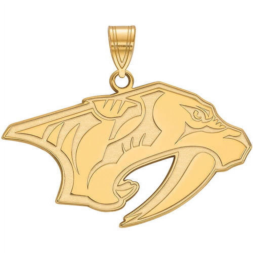 14K Yellow Gold NHL LogoArt Nashville Predators Large Pendant