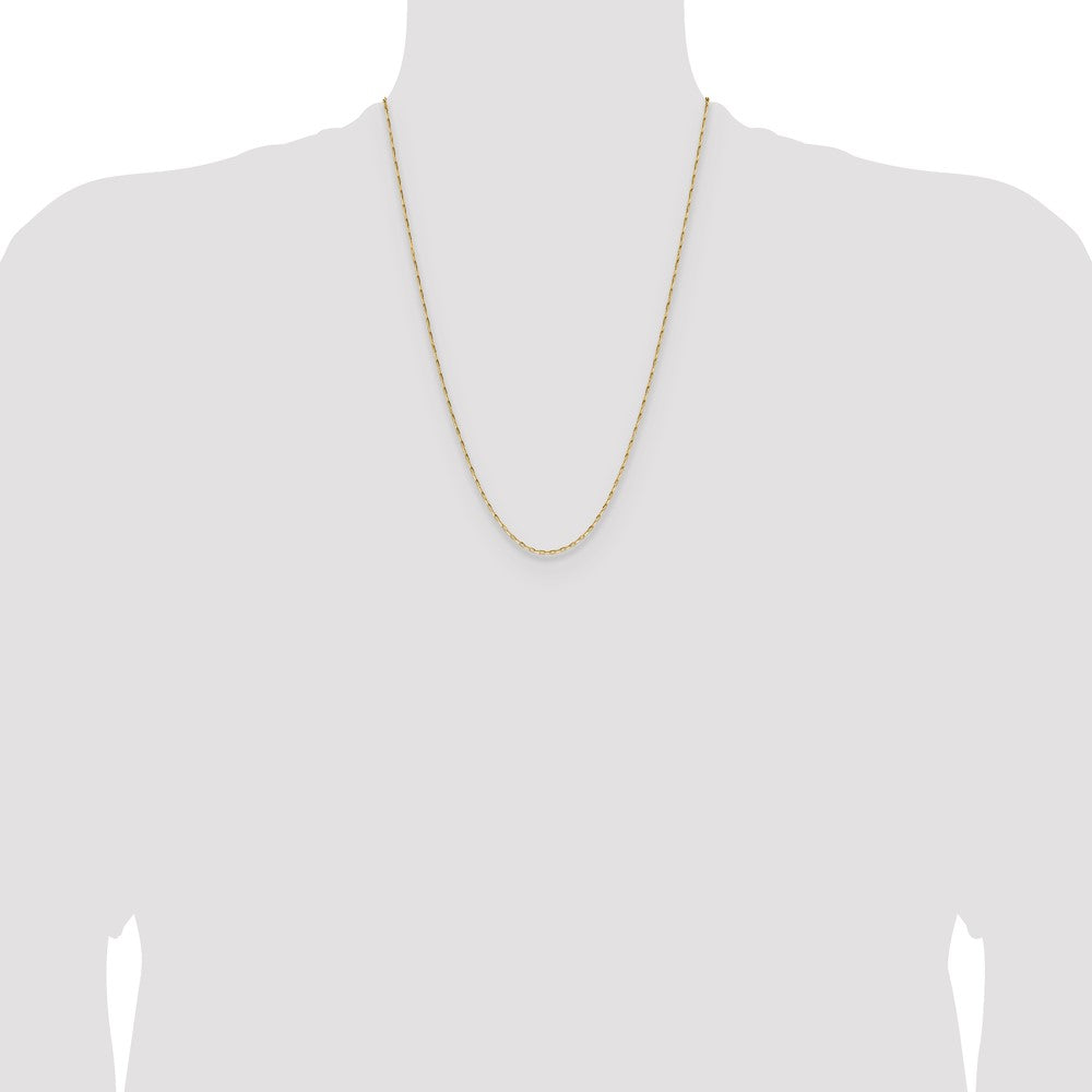 14K 1.4mm D/C Open Long Link Cable Chain