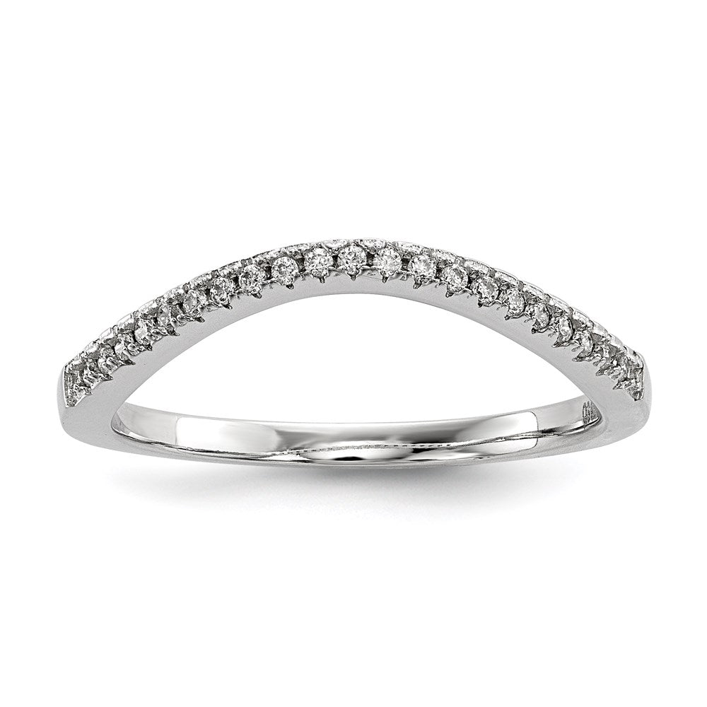 Sterling Silver Rhodium-plated CZ 3 Ring Set