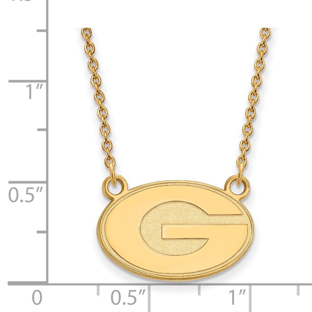 Women's Georgia Bulldogs Gold Plated Pendant Necklace