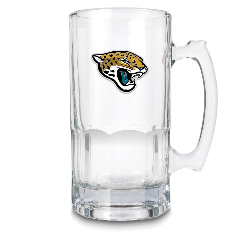 NFL Jacksonville Jaguars Glass 32 ounce Macho Mug with Emblem