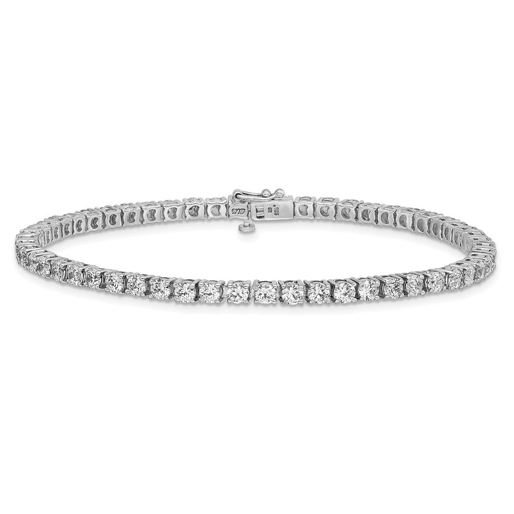 Sterling Silver Rhodium-plated Diamonore Tennis Bracelet