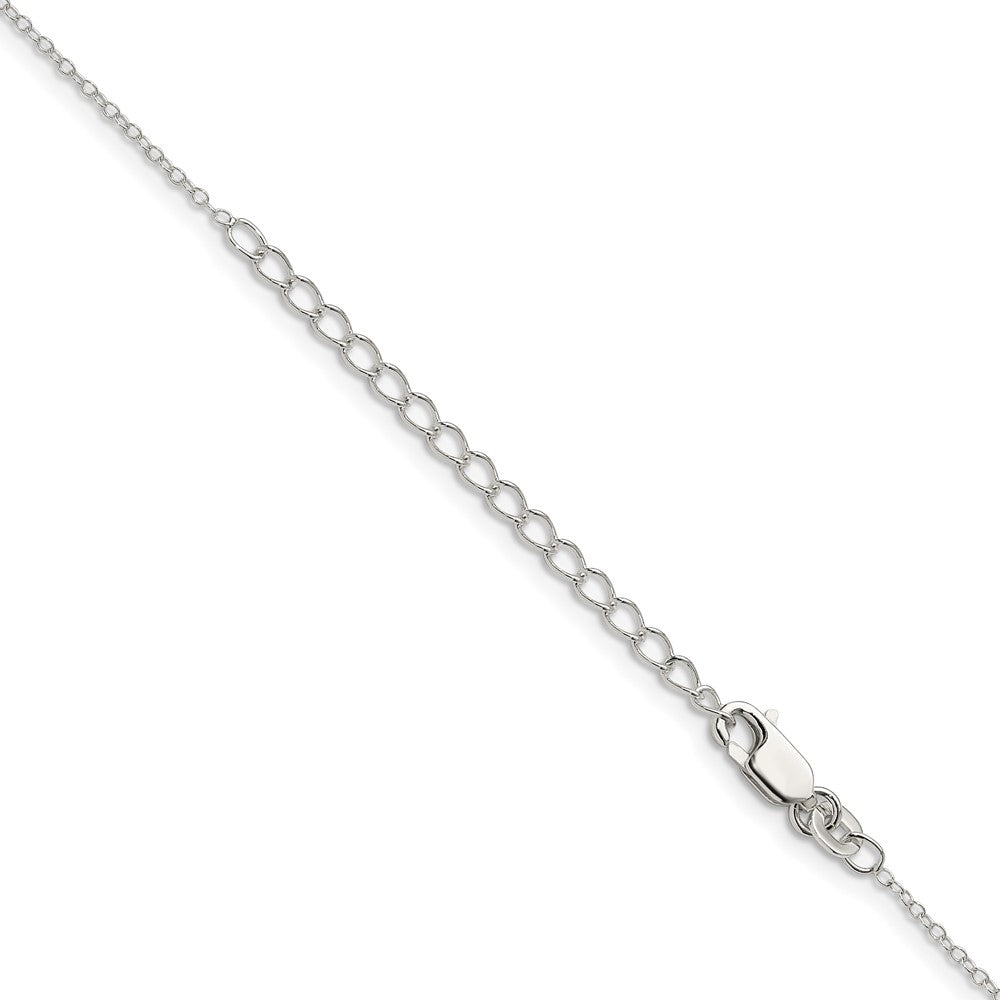 Sterling Silver 1mm Cable Chain w/2in ext. 18 Inches